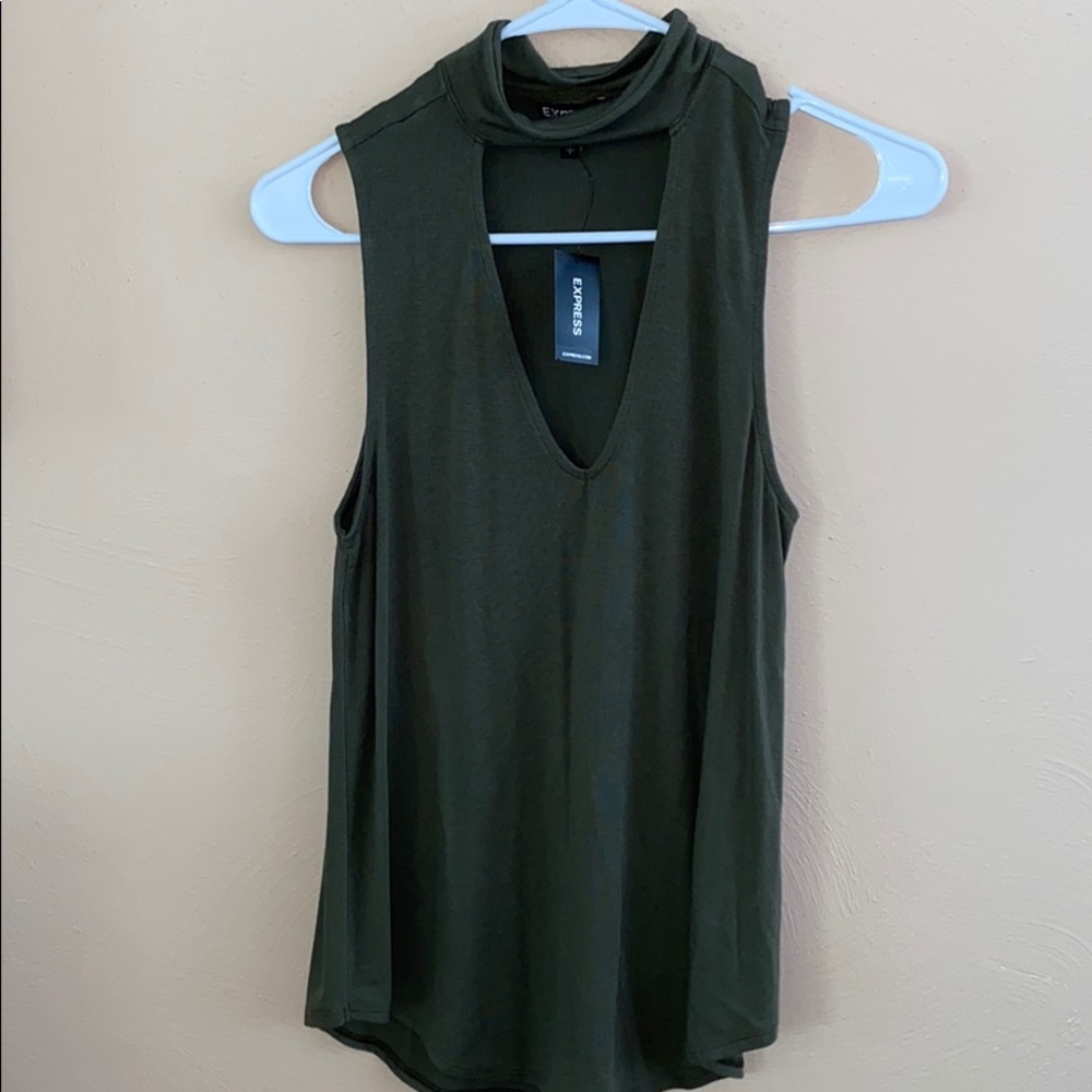 EXPRESS Olive Green Tank; NWT